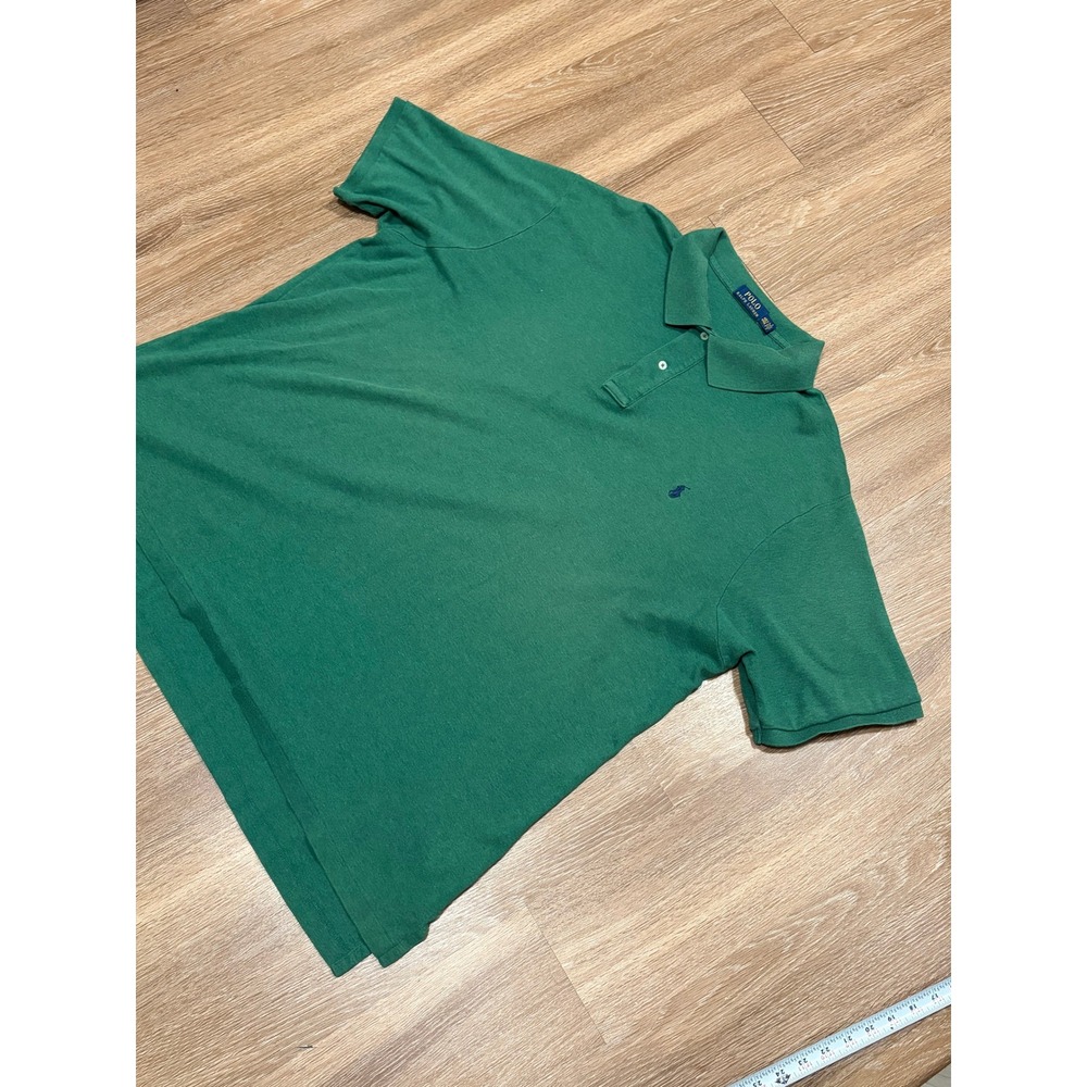 Polo Ralph Lauren Mens 4XLT Green Short Sleeve Classic Fit Mesh Polo Shirt
